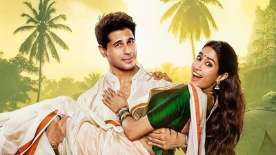 Sidharth Malhotra and Janhvi Kapoor in the first look from Param Sundari. Sidharth Malhotra and Janhvi Kapoor in the first look from Param Sundari.