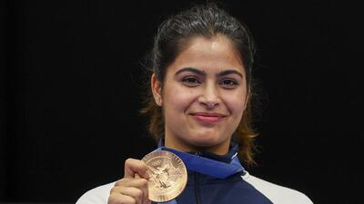 Paris Games double medallist Manu Bhaker. (EPA-EFE) Paris Games double medallist Manu Bhaker. (EPA-EFE)