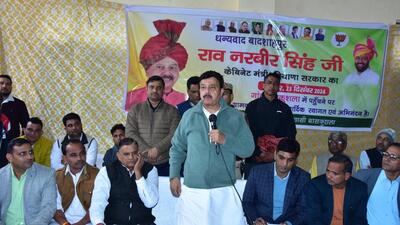 Singh addressing residents’ concerns on Monday, (DIPRO Gurugram) Singh addressing residents’ concerns on Monday, (DIPRO Gurugram)