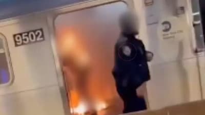 NYC Subway tragedy: It's unclear whether the cop was part of a response team or whether more attempts were being made to extinguish the fire. (X) NYC Subway tragedy: It's unclear whether the cop was part of a response team or whether more attempts were being made to extinguish the fire. (X)