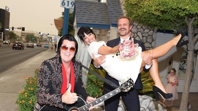 Lily Allen and David Harbour tied the knot in Las Vegan in 2020. (Instagram - David Harbour) Lily Allen and David Harbour tied the knot in Las Vegan in 2020. (Instagram - David Harbour)