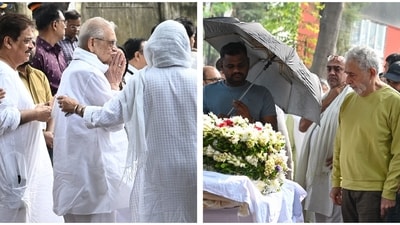 Naseeruddin Shah and Gulzar paid their last respects to Shyam Benegal.