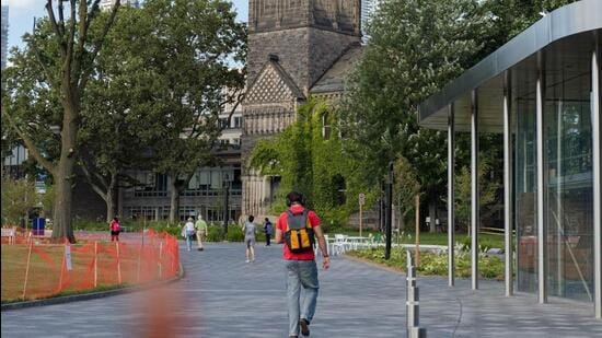 Students at the University of Toronto campus, Toronto, Canada. (Bloomberg)