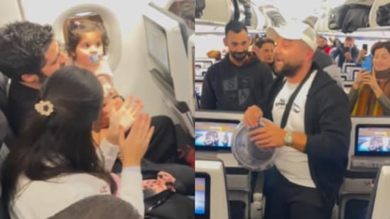 A Lebanese man delighted flight passengers by singing Baby Shark for a little girl. (Instagram/midobirjawi)