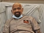 Vinod Kambli at Aakruti Hospital in Kopar village in Bhiwandi