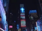 The viral billboard display in Times Square, celebrating Christmas.