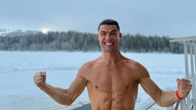 Cristiano Ronaldo shared a short video of his adventure in Finland. Cristiano Ronaldo shared a short video of his adventure in Finland.