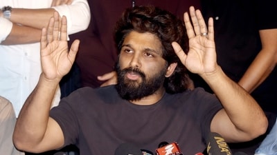 Actor Allu Arjun now facing charges in the case, was questioned by police on Tuesday regarding his involvement. (ANI) Actor Allu Arjun now facing charges in the case, was questioned by police on Tuesday regarding his involvement. (ANI)