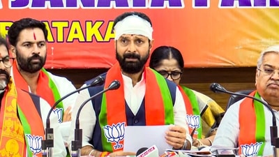 BJP leader CT Ravi addresses a press conference on his arrest, in Bengaluru (PTI) BJP leader CT Ravi addresses a press conference on his arrest, in Bengaluru (PTI)