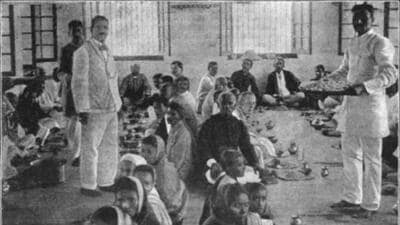 Photograph taken during the Christmas dinner of Tamil congregation and published in “The Christian Advocate” in January 1896. (HT)