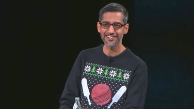Sundar Pichai takes part in Google's ugly sweater contest (Instagram/@sundarpichai) Sundar Pichai takes part in Google's ugly sweater contest (Instagram/@sundarpichai)