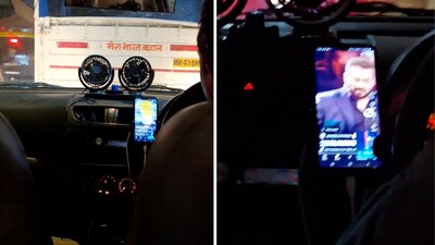 The passenger who took the video shared it on X and accused the Ola driver of risking his life. (X/@ROHANKHULE) The passenger who took the video shared it on X and accused the Ola driver of risking his life. (X/@ROHANKHULE)