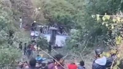 SDRF personnel conduct rescue operations at the accident site. (ANI/X) SDRF personnel conduct rescue operations at the accident site. (ANI/X)