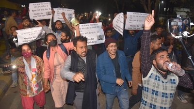 The high-stakes exam has been surrounded by controversy. Initially, candidates took to the streets to demand that marks not be normalized, prompting the commission to announce that it has no such plans. Later, concerns arose regarding a paper leak, along with allegations that some questions were taken from model papers of a coaching institute. However, the commission has refuted these allegations. (Photo by Santosh Kumar)