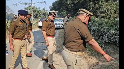 ADG Bareilly Zone Ramit Sharma inspects the incident site where three terrorists of Khalistan Zindabad Force (KZF) were killed in the encounter, in Pilibhit. (ANI File) ADG Bareilly Zone Ramit Sharma inspects the incident site where three terrorists of Khalistan Zindabad Force (KZF) were killed in the encounter, in Pilibhit. (ANI File)