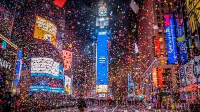1. New York City, USA - Confetti flies after the Times Square New Year's Eve Ball drops in Times Square. New York City is readying to embrace the New Year 2025 with its annual New Year's Eve celebration in Times Square, where fireworks go off at midnight. With throngs of revellers set to usher in New Year 2025 under the bright lights of Times Square, officials and organisers say they are prepared to welcome the crowds and ensure their safety. Famous for the iconic Times Square ball drop, NYC offers grand celebrations with music, fireworks and festivities. It is one of the most electrifying places to ring in the New Year. (AP Photo/Craig Ruttle, File) 1. New York City, USA - Confetti flies after the Times Square New Year's Eve Ball drops in Times Square. New York City is readying to embrace the New Year 2025 with its annual New Year's Eve celebration in Times Square, where fireworks go off at midnight. With throngs of revellers set to usher in New Year 2025 under the bright lights of Times Square, officials and organisers say they are prepared to welcome the crowds and ensure their safety. Famous for the iconic Times Square ball drop, NYC offers grand celebrations with music, fireworks and festivities. It is one of the most electrifying places to ring in the New Year. (AP Photo/Craig Ruttle, File)