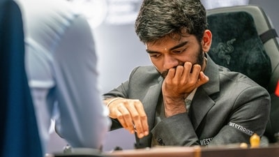 D Gukesh in action. (PTI)