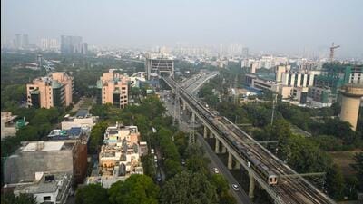 The Gurugram Metro extension project will cover a distance of 28.5 kilometres from Huda City Centre to Cyber City. (Parveen Kumar/HT Photo) The Gurugram Metro extension project will cover a distance of 28.5 kilometres from Huda City Centre to Cyber City. (Parveen Kumar/HT Photo)