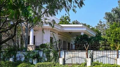 The house at 6, Flag Staff Road in Civil Lines, the former official residence of then chief minister of Delhi Arvind Kejriwal. (Vipin Kumar/HT Photo) The house at 6, Flag Staff Road in Civil Lines, the former official residence of then chief minister of Delhi Arvind Kejriwal. (Vipin Kumar/HT Photo)