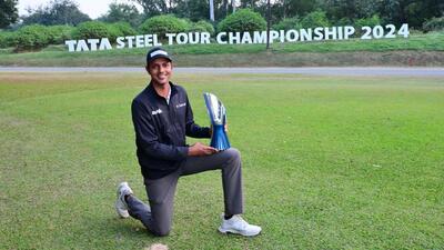 Veer Ahlawat defeat Amardeep Malik in the play-offs to win the TATA Steel Tour Championship (PGTI) Veer Ahlawat defeat Amardeep Malik in the play-offs to win the TATA Steel Tour Championship (PGTI)