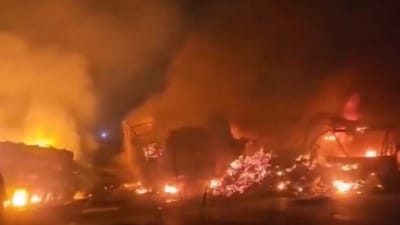 Days after Jaipur LPG truck mishap, vehicles in flames on Gujarat
