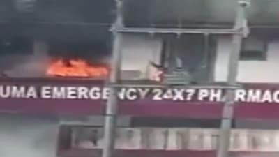 A major fire broke out at a private hospital in Uttar Pradesh's Greater Noida on Thursday. A major fire broke out at a private hospital in Uttar Pradesh's Greater Noida on Thursday.