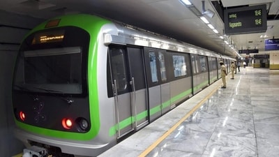 Bengaluru’s metro network is approximately 76 kilometres long, and it is the second-largest metro line in the country. (File) (Pic used for representation) (PTI ) Bengaluru’s metro network is approximately 76 kilometres long, and it is the second-largest metro line in the country. (File) (Pic used for representation) (PTI )