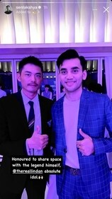 Lakshya Sen posted a photo with Lin Dan. Lakshya Sen posted a photo with Lin Dan.