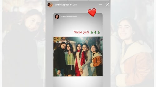 An Instagram Story shared by Radhika Ambani An Instagram Story shared by Radhika Ambani