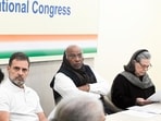 Congress parliamentary party chairperson Sonia Gandhi and Congress president Mallikarjun Kharge attend the Congress Working Committee meeting convened to pay tribute to former PM Manmohan Singh, in New Delhi on Friday. (ANI) Congress parliamentary party chairperson Sonia Gandhi and Congress president Mallikarjun Kharge attend the Congress Working Committee meeting convened to pay tribute to former PM Manmohan Singh, in New Delhi on Friday. (ANI)