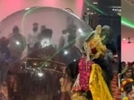 The internet is irked, condemning the depiction of dancers dressed as Lord Krishna. The internet is irked, condemning the depiction of dancers dressed as Lord Krishna.