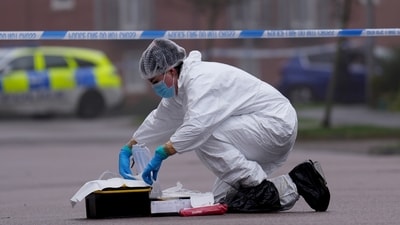 Forensics teams spent hours examining the scene on Thursday (PA ) Forensics teams spent hours examining the scene on Thursday (PA )