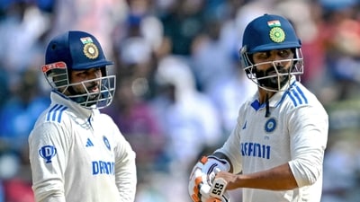 Rishabh Pant (6*) and Ravindra Jadeja (4*) remained unbeaten and will resume batting on Day 3. (AFP) Rishabh Pant (6*) and Ravindra Jadeja (4*) remained unbeaten and will resume batting on Day 3. (AFP)