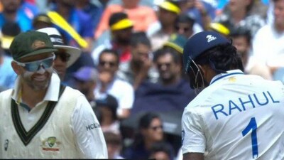 Nathan Lyon taunts KL Rahul over his demotion to no.3 in batting order (X) Nathan Lyon taunts KL Rahul over his demotion to no.3 in batting order (X)