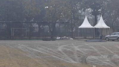 Preparations have begun at the multipurpose hall ground to make physical tickets available for Diljit Dosanjh's concert in Ludhiana on December 31. (HT Photo) Preparations have begun at the multipurpose hall ground to make physical tickets available for Diljit Dosanjh's concert in Ludhiana on December 31. (HT Photo)