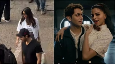 Suhana Khan and Agastya Nanda spotted together in Alibaug. Suhana Khan and Agastya Nanda spotted together in Alibaug.