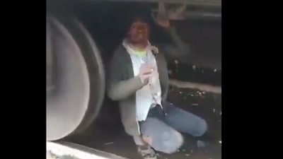 Man travelled 290 km clinging under train in MP; caught by RPF during routine check, probe started. (X) Man travelled 290 km clinging under train in MP; caught by RPF during routine check, probe started. (X)