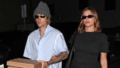 Hailey Bieber was seen stylishly embracing pregnancy in a puffball mini dress during an outing with Justin Bieber. (Instagram) Hailey Bieber was seen stylishly embracing pregnancy in a puffball mini dress during an outing with Justin Bieber. (Instagram)