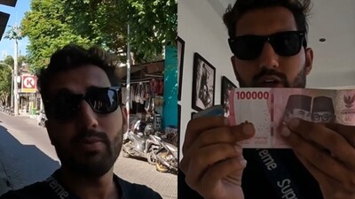 An Indian traveller’s viral video showcased how ₹1,000 could buy meals, drinks, and more in Bali (Instagram/kaash_chaudhary) An Indian traveller’s viral video showcased how ₹1,000 could buy meals, drinks, and more in Bali (Instagram/kaash_chaudhary)