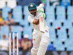 Babar Azam scored fifty against South Africa in the first Test. It is his first Test half-century since December 2022. (Photo by PHILL MAGAKOE / AFP) Babar Azam scored fifty against South Africa in the first Test. It is his first Test half-century since December 2022. (Photo by PHILL MAGAKOE / AFP)