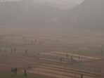 Despite the murky haze, AQI readings in only four parts of Mumbai were ‘poor’ (201 – 300), that is, Borivali East, Malad West, Mazgaon and Navy Nagar. (Bhushan Koyande/HT Photo)