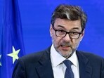 Giancarlo Giorgetti, Italy's finance minister, speaks during a World Savings Day event in Rome, Italy, on Tuesday, Oct. 31, 2023