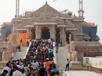 Ayodhya: Devotees at Shri Ram Janmabhoomi temple Ayodhya: Devotees at Shri Ram Janmabhoomi temple