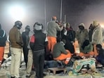 NDRF and SDRF personnel during a rescue operation to save a 3-year-old girl who fell into a borewell NDRF and SDRF personnel during a rescue operation to save a 3-year-old girl who fell into a borewell