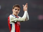 Premier League - Arsenal v Ipswich Town - Emirates Stadium, London, Britain - Arsenal's Martin Odegaard applauds