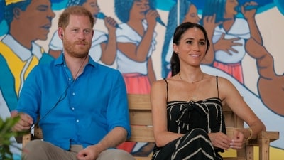 Prince Harry and Meghan Markle faced royal snubs during the 2019-2020 holiday season, leading to their decision to step back from royal duties. Colombia Vice Presidency/Handout (via REUTERS)
