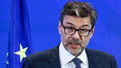 Giancarlo Giorgetti, Italy's finance minister, speaks during a World Savings Day event in Rome, Italy, on Tuesday, Oct. 31, 2023 (Alessia Pierdomenico/Bloomberg) Giancarlo Giorgetti, Italy's finance minister, speaks during a World Savings Day event in Rome, Italy, on Tuesday, Oct. 31, 2023 (Alessia Pierdomenico/Bloomberg)