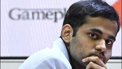 Indian GM Arjun Erigaisi is in joint lead going into the final day of the rapid event at the World Rapid and Blitz Chess tournament in New York. (HT Photo)