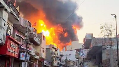 On Saturday morning, a fire at a namkeen plant in southwest Delhi's Najafgarh caused a blast that injured four workers. (PTI/representational )