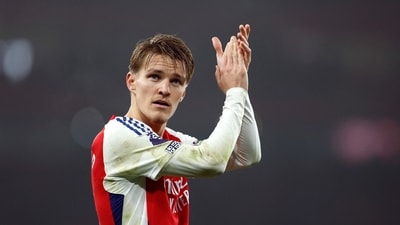 Premier League - Arsenal v Ipswich Town - Emirates Stadium, London, Britain - Arsenal's Martin Odegaard applauds (Action Images via Reuters)